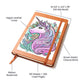Cute Unicorn 090 - Vegan Leather Journal