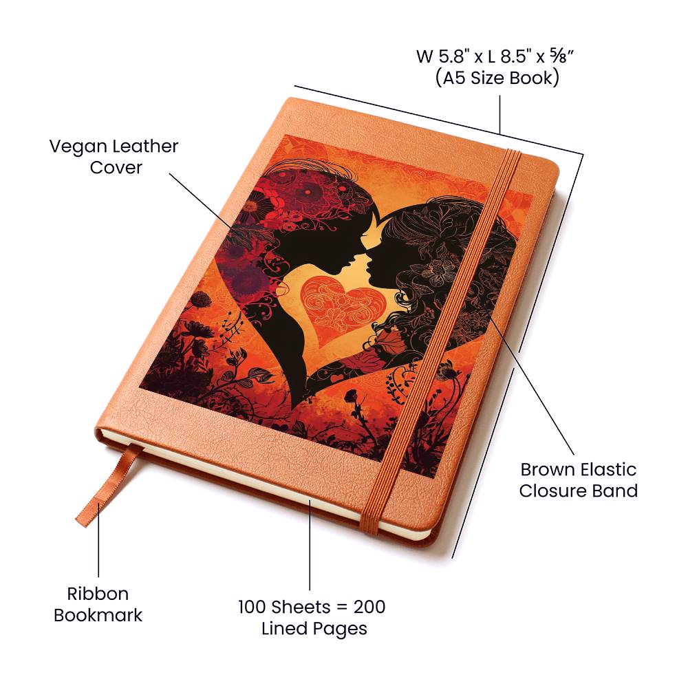 Valentine's Day Art 095 - Vegan Leather Journal