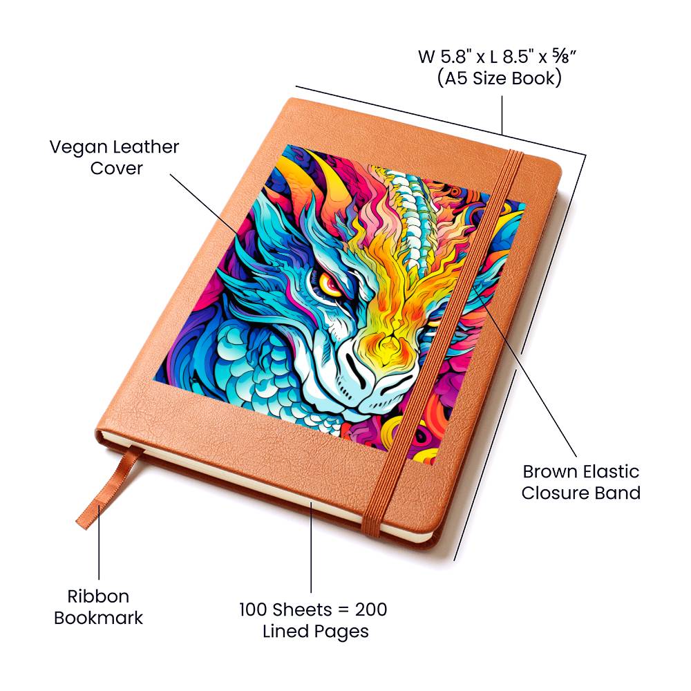 Majestic Dragon 005 - Vegan Leather Journal