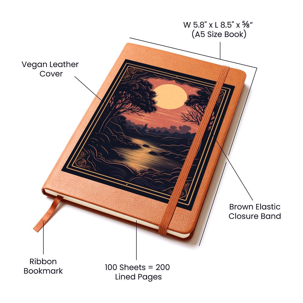Minimalist BOHO Art 066 - Vegan Leather Journal