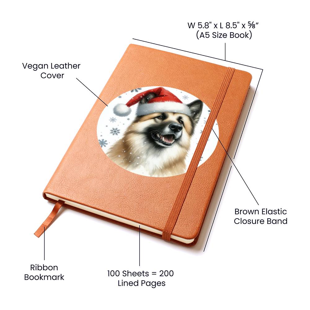 Christmas Dog - Chinook - Vegan Leather Journal