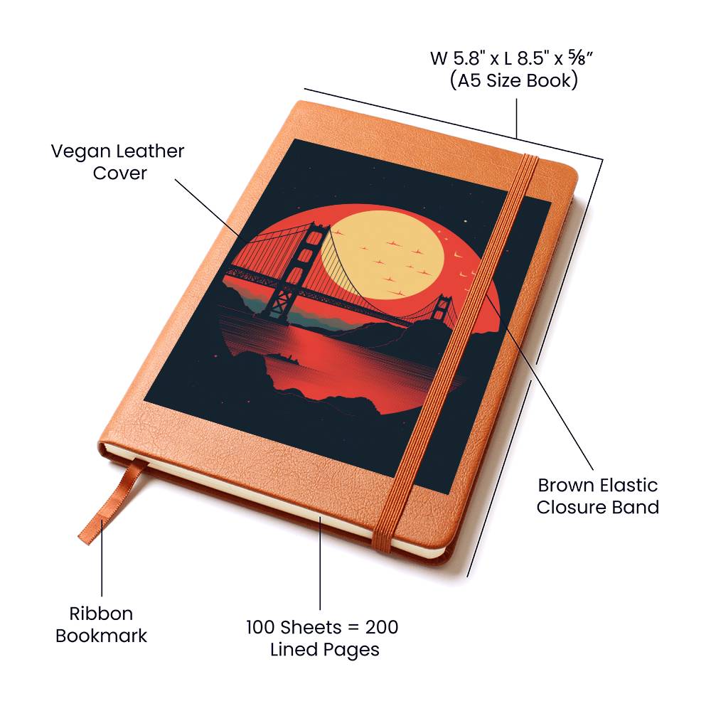 Minimalist BOHO Art 026 - Vegan Leather Journal