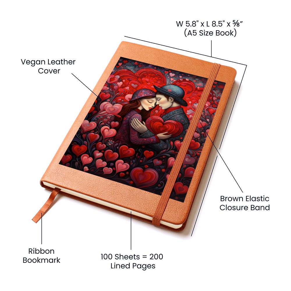 Valentine's Day Art 220 - Vegan Leather Journal