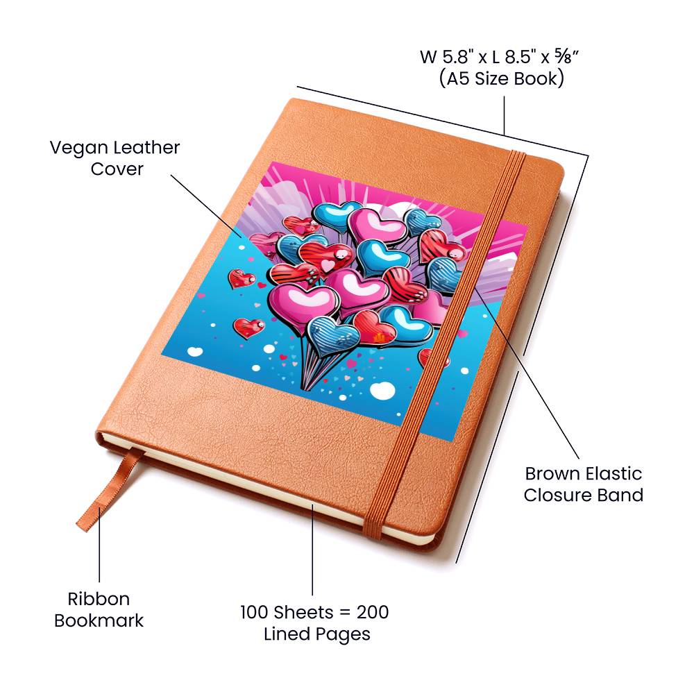 Valentine's Day Pop Art 18 - Vegan Leather Journal