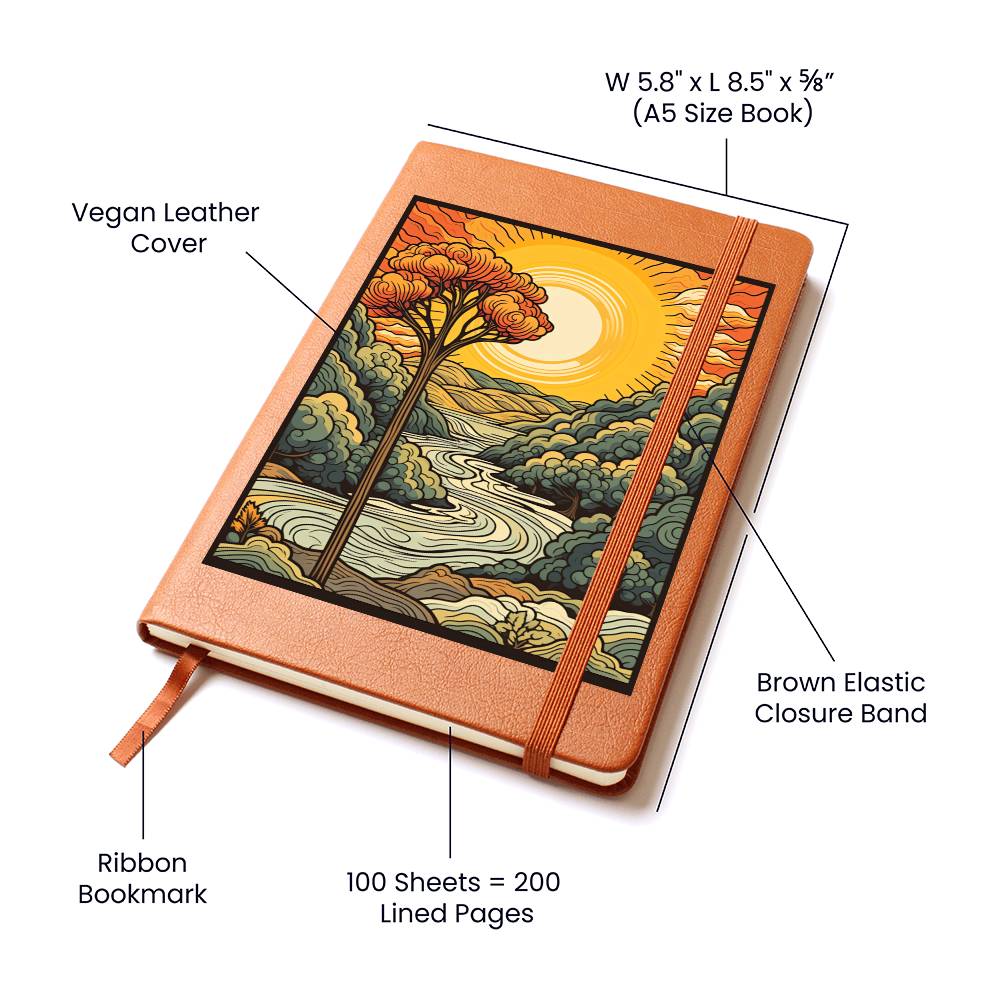 Minimalist BOHO Art 102 - Vegan Leather Journal