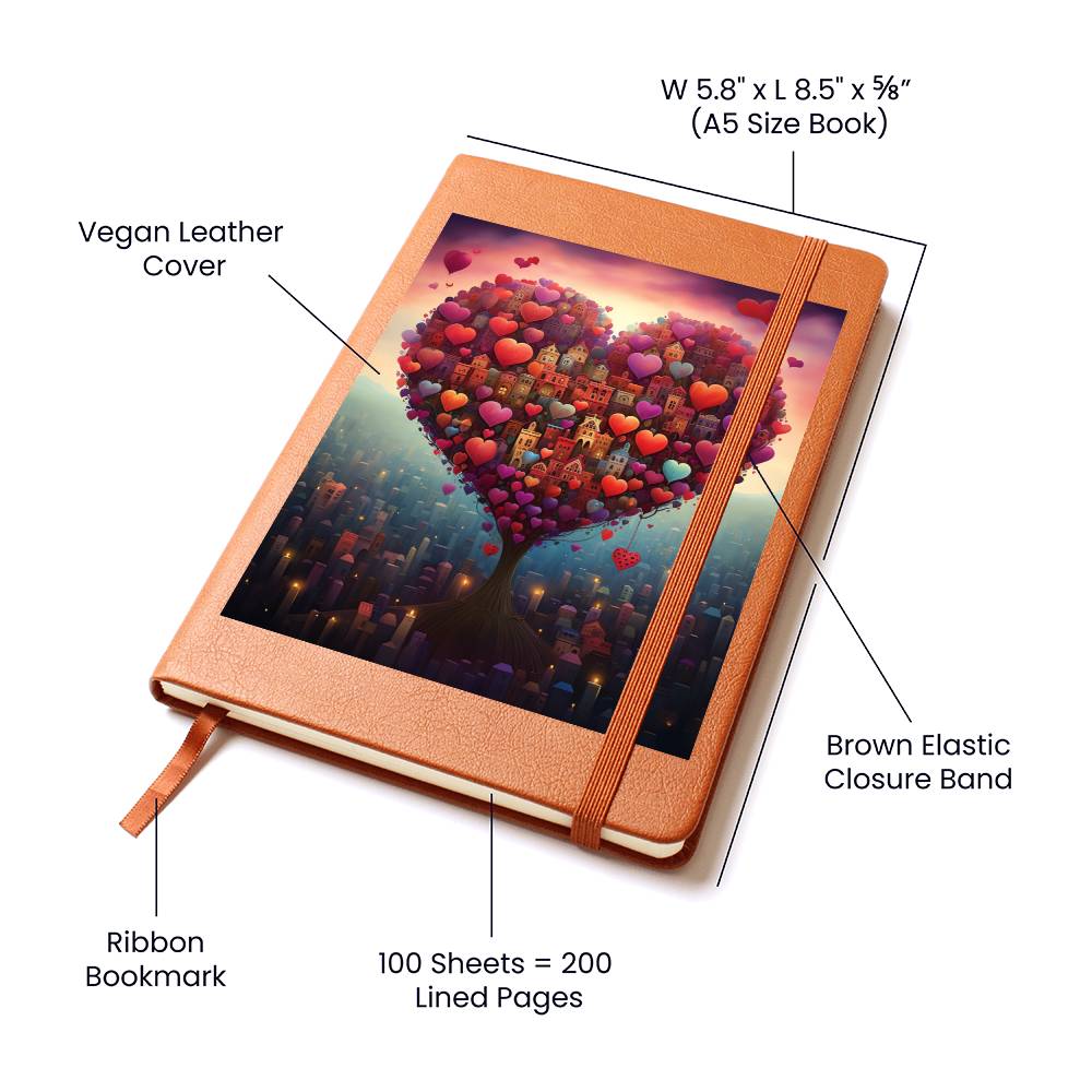 Valentine's Day Art 089 - Vegan Leather Journal