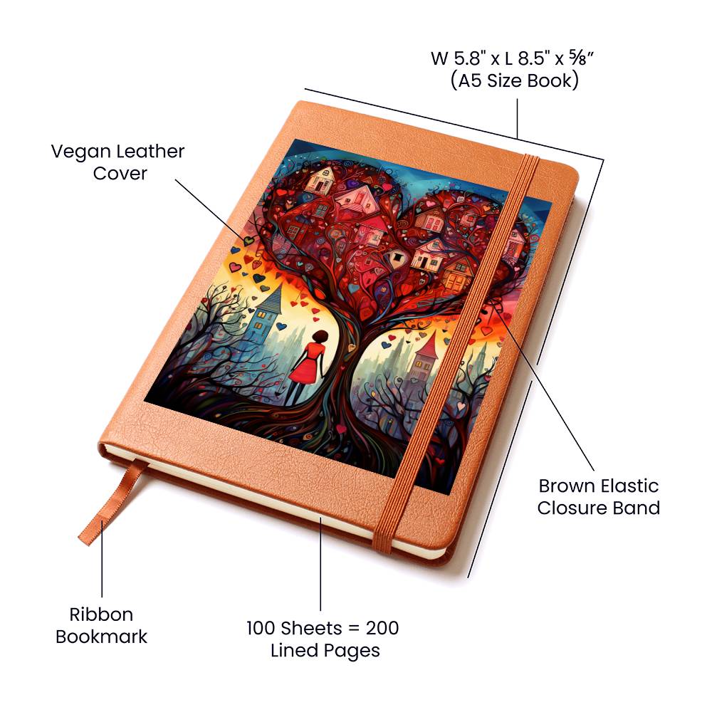 Valentine's Day Art 436 - Vegan Leather Journal