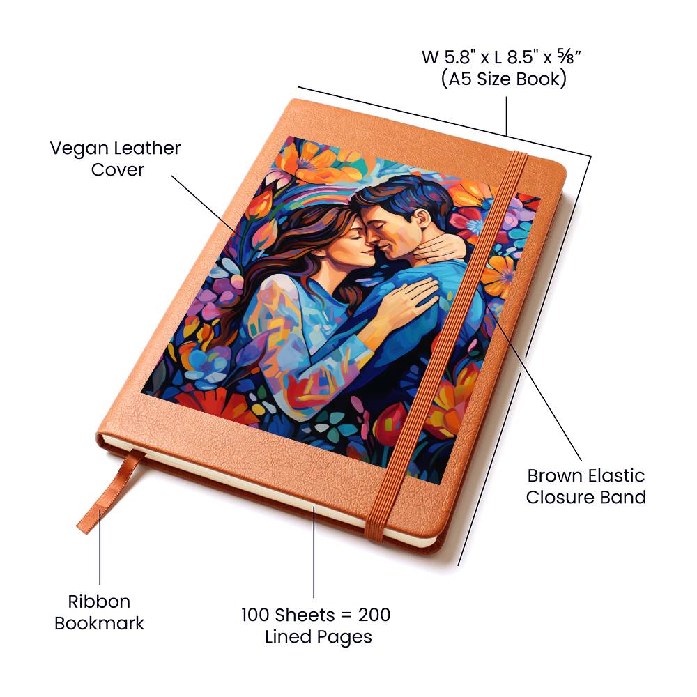 Valentine's Day Art 417 - Vegan Leather Journal