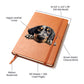 Bluetick Coonhound Peeking - Vegan Leather Journal