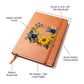Floral Flower Wreath 008 - Vegan Leather Journal