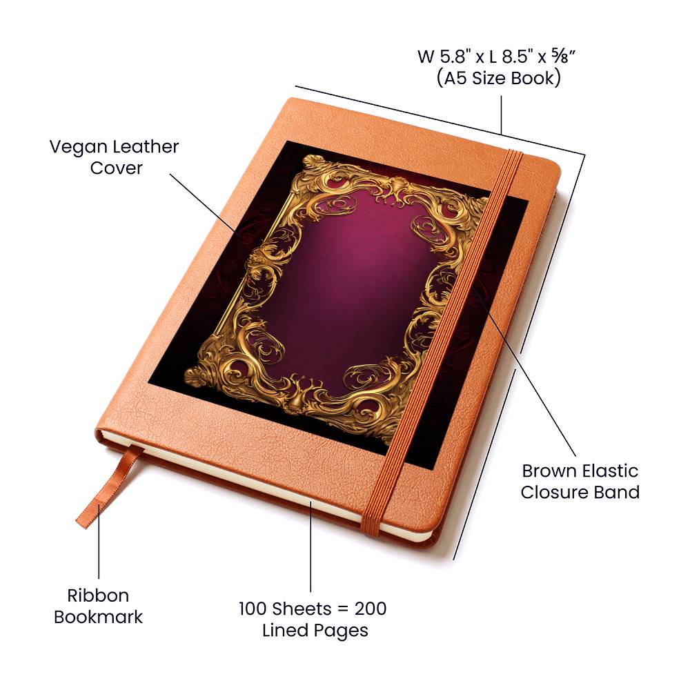 Ornate Gold Cover 109 - Vegan Leather Journal