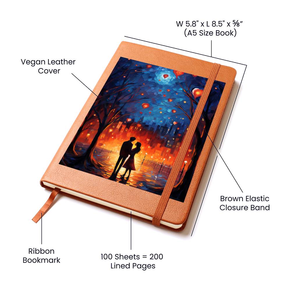 Valentine's Day Art 460 - Vegan Leather Journal