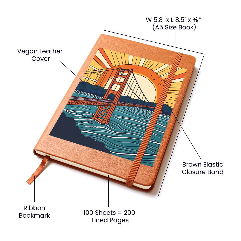 Minimalist BOHO Art 081 - Vegan Leather Journal