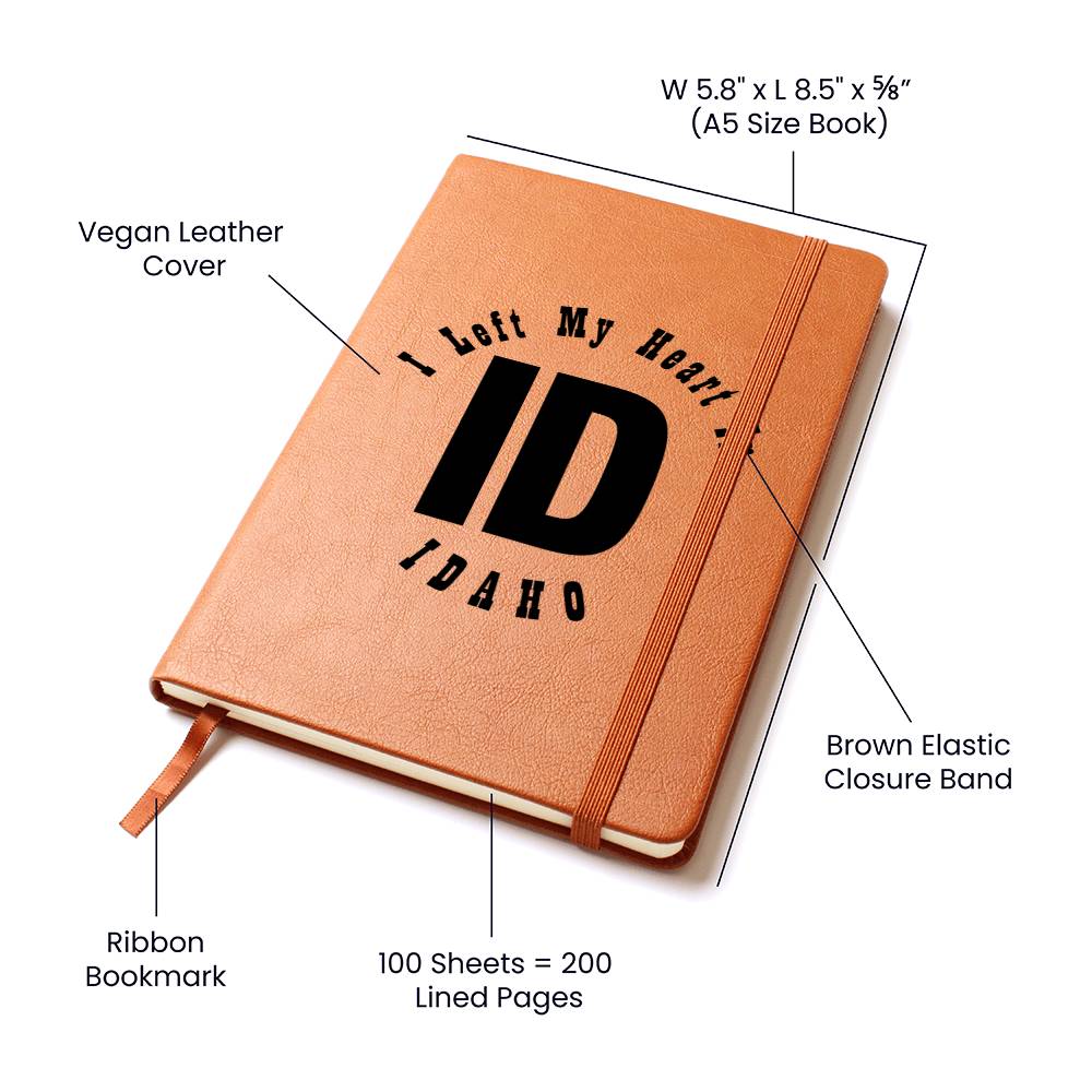 Heart In Idaho v01 - Vegan Leather Journal