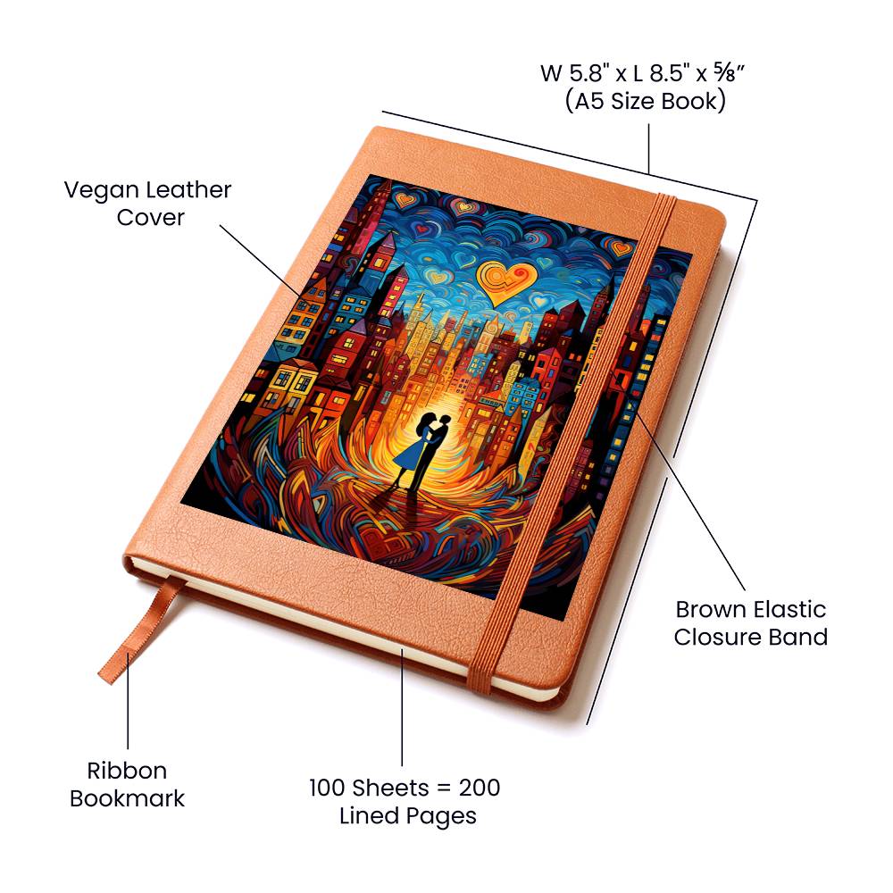 Valentine's Day Art 003 - Vegan Leather Journal