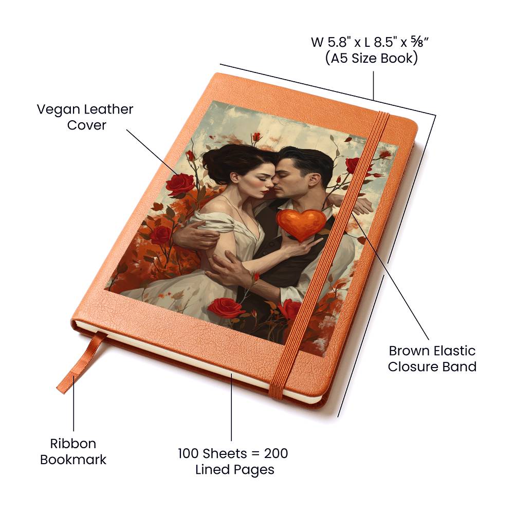 Valentine's Day Art 020 - Vegan Leather Journal