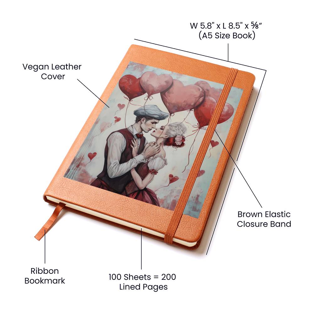 Valentine's Day Art 247 - Vegan Leather Journal