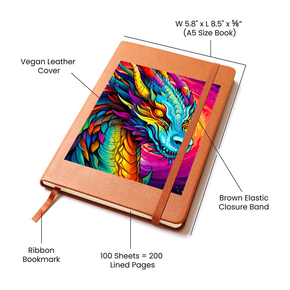 Majestic Dragon 007 - Vegan Leather Journal