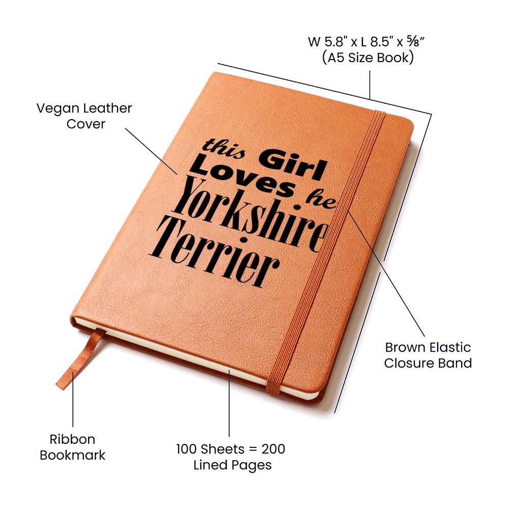 Yorkshire Terrier - Vegan Leather Journal