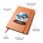 Watercolor Christmas Snow Globe 048 - Vegan Leather Journal