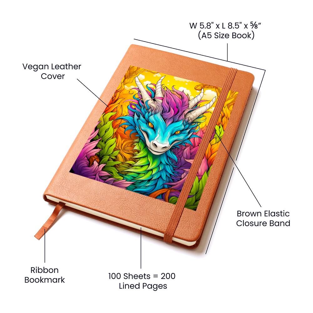 Majestic Dragon 014 - Vegan Leather Journal