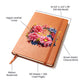 Floral Flower Wreath 148 - Vegan Leather Journal