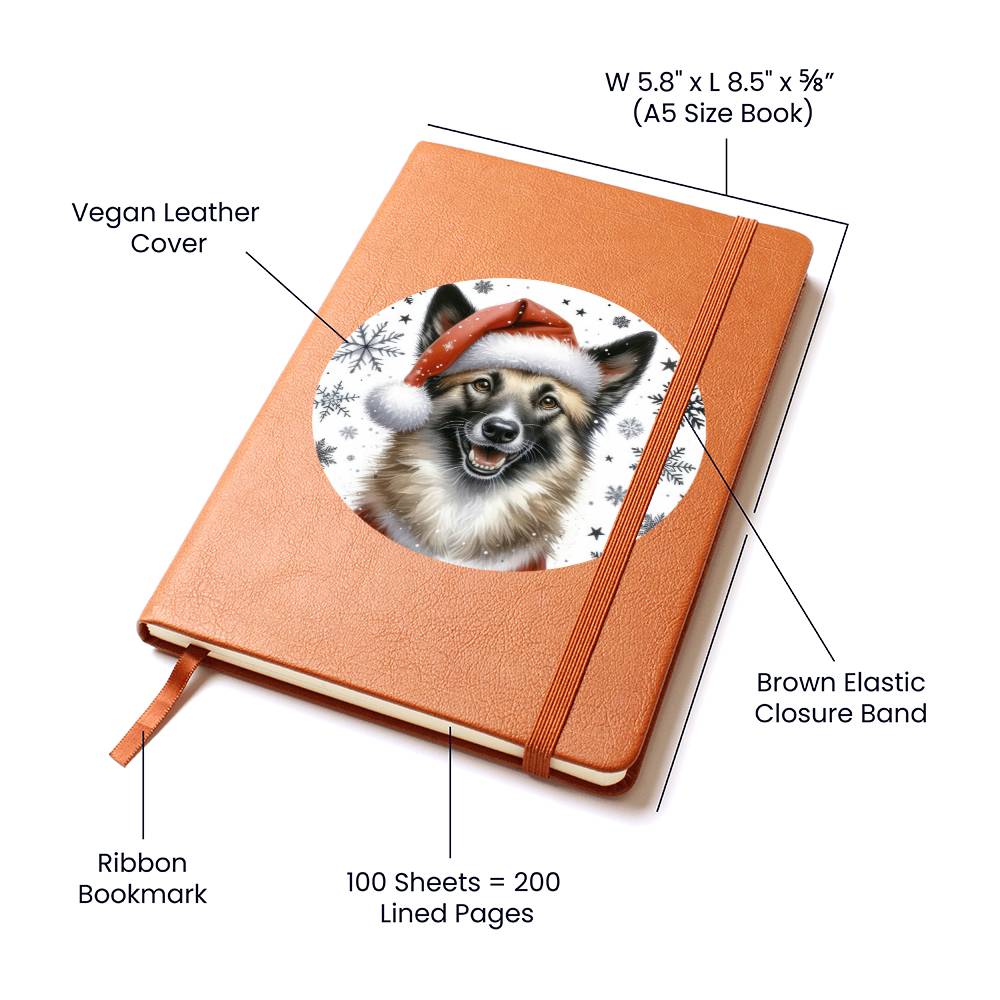 Christmas Dog - Mudi - Vegan Leather Journal