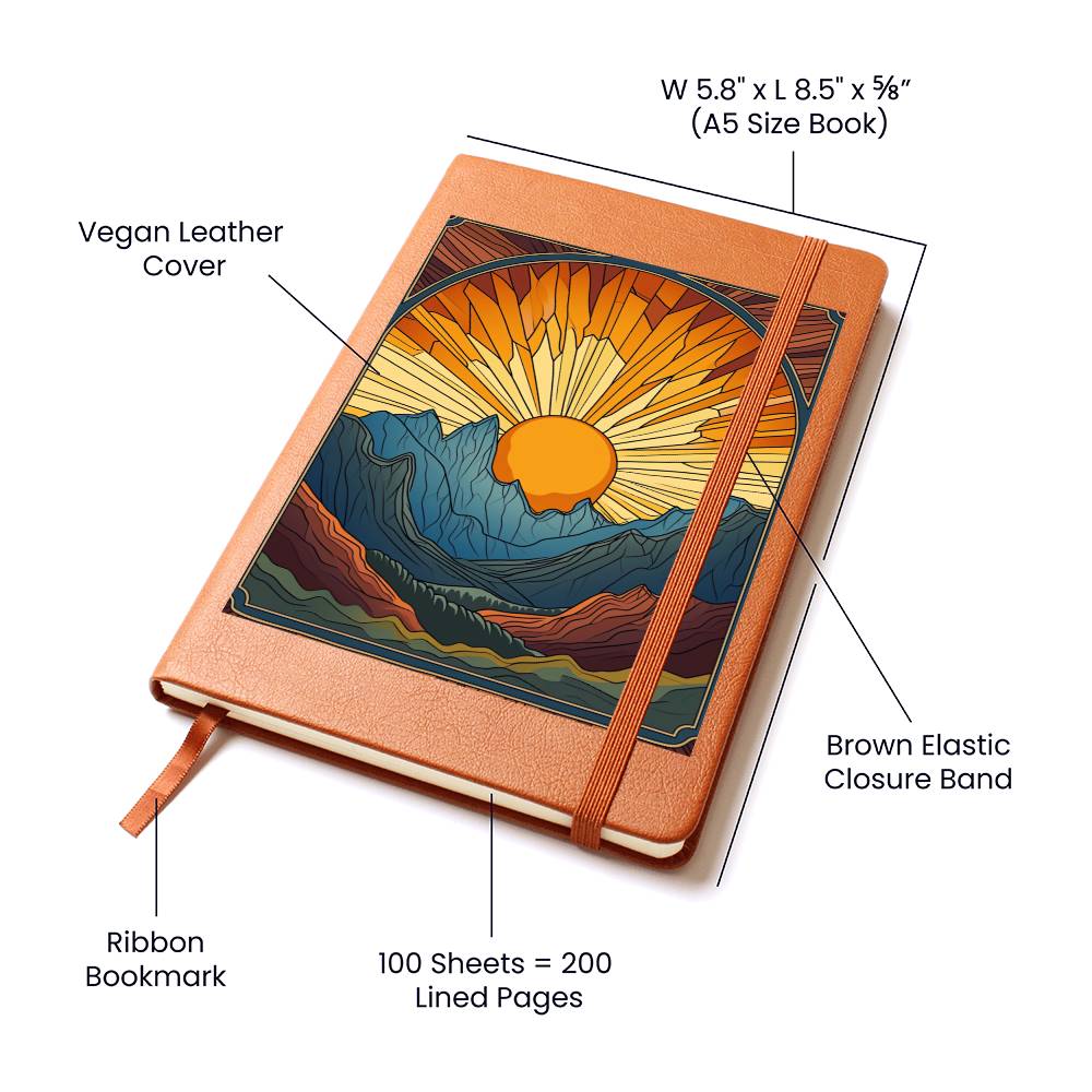 Minimalist BOHO Art 016 - Vegan Leather Journal