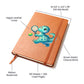 Colorful Baby Dinosaur 089 - Vegan Leather Journal
