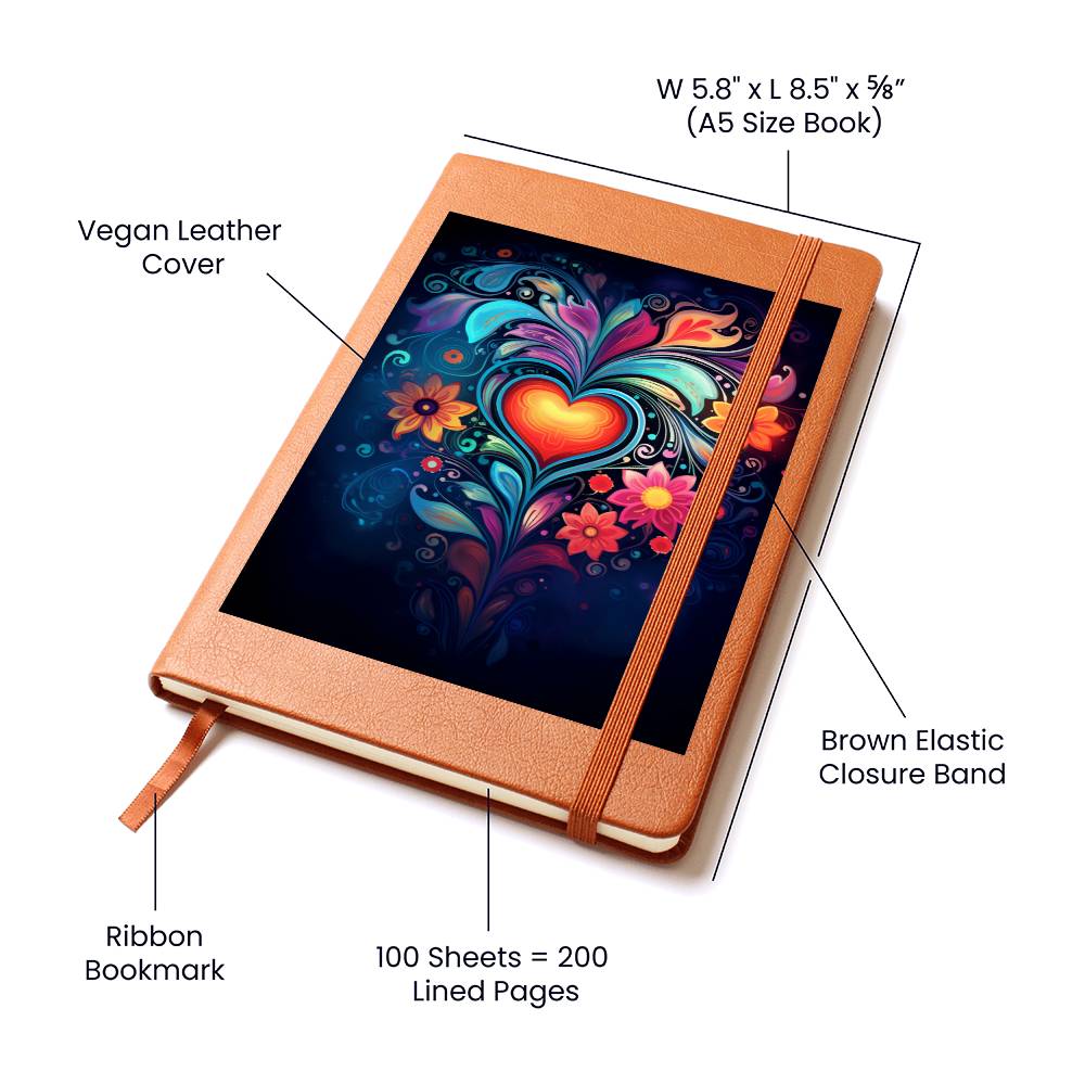 Valentine's Day Art 302 - Vegan Leather Journal