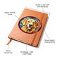Dog Stained Glass Christmas Design 001 - Vegan Leather Journal