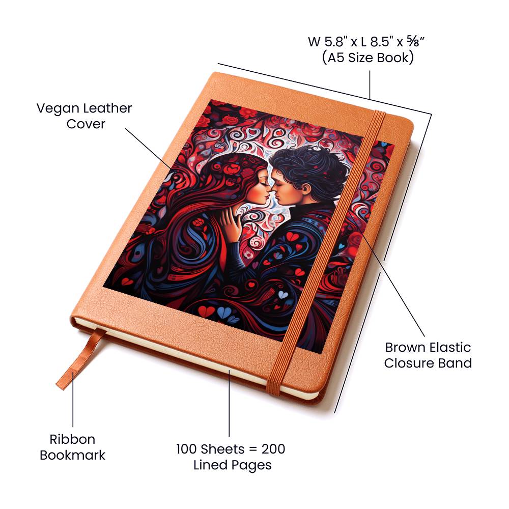 Valentine's Day Art 199 - Vegan Leather Journal