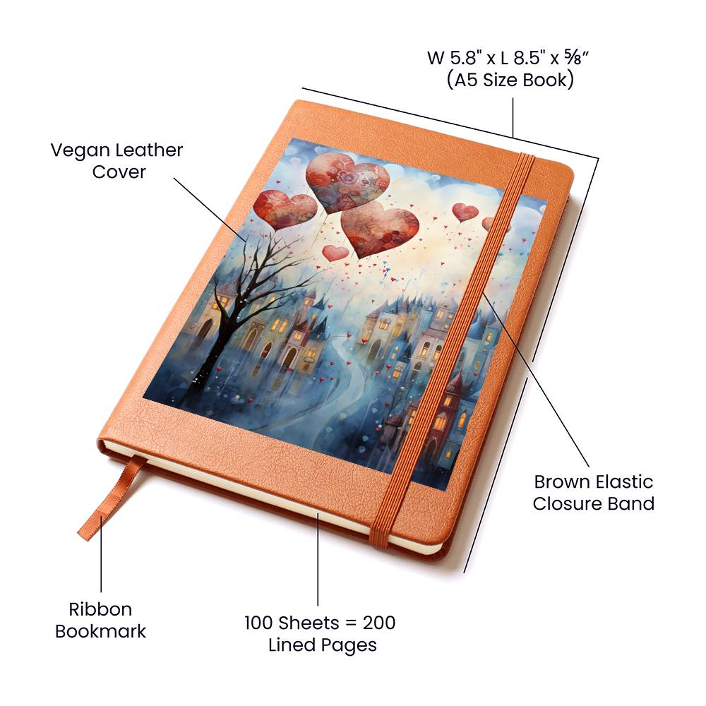 Valentine's Day Art 224 - Vegan Leather Journal