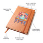 Cute Back to School Sticker 087 - Vegan Leather Journal
