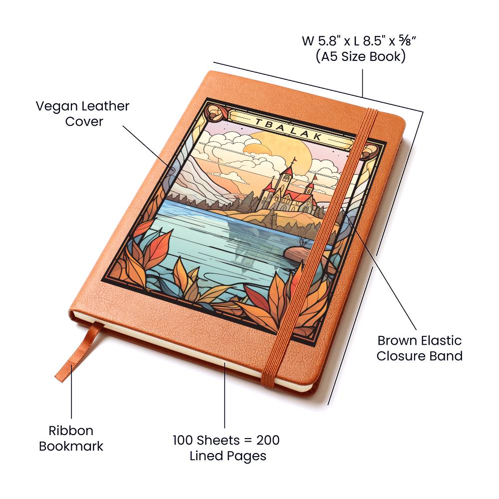 Minimalist BOHO Art 052 - Vegan Leather Journal
