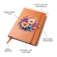 Floral Flower Wreath 070 - Vegan Leather Journal