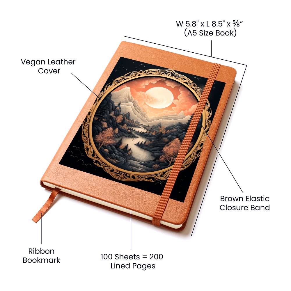 Minimalist BOHO Art 040 - Vegan Leather Journal