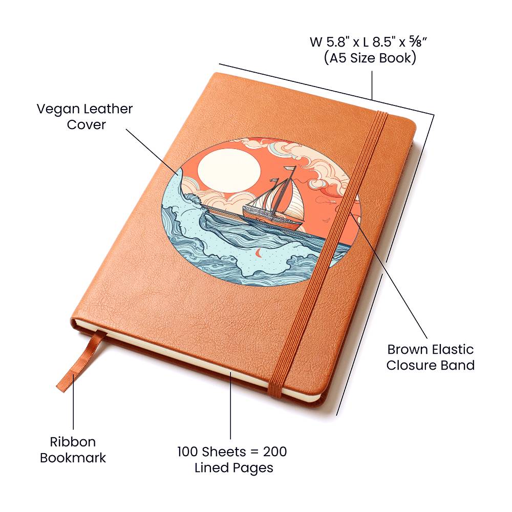 Minimalist BOHO Art 023 - Vegan Leather Journal