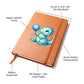 Colorful Baby Dinosaur 104 - Vegan Leather Journal