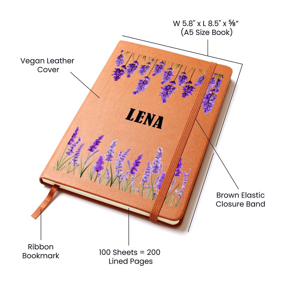 Lena (Lavender) - Vegan Leather Journal