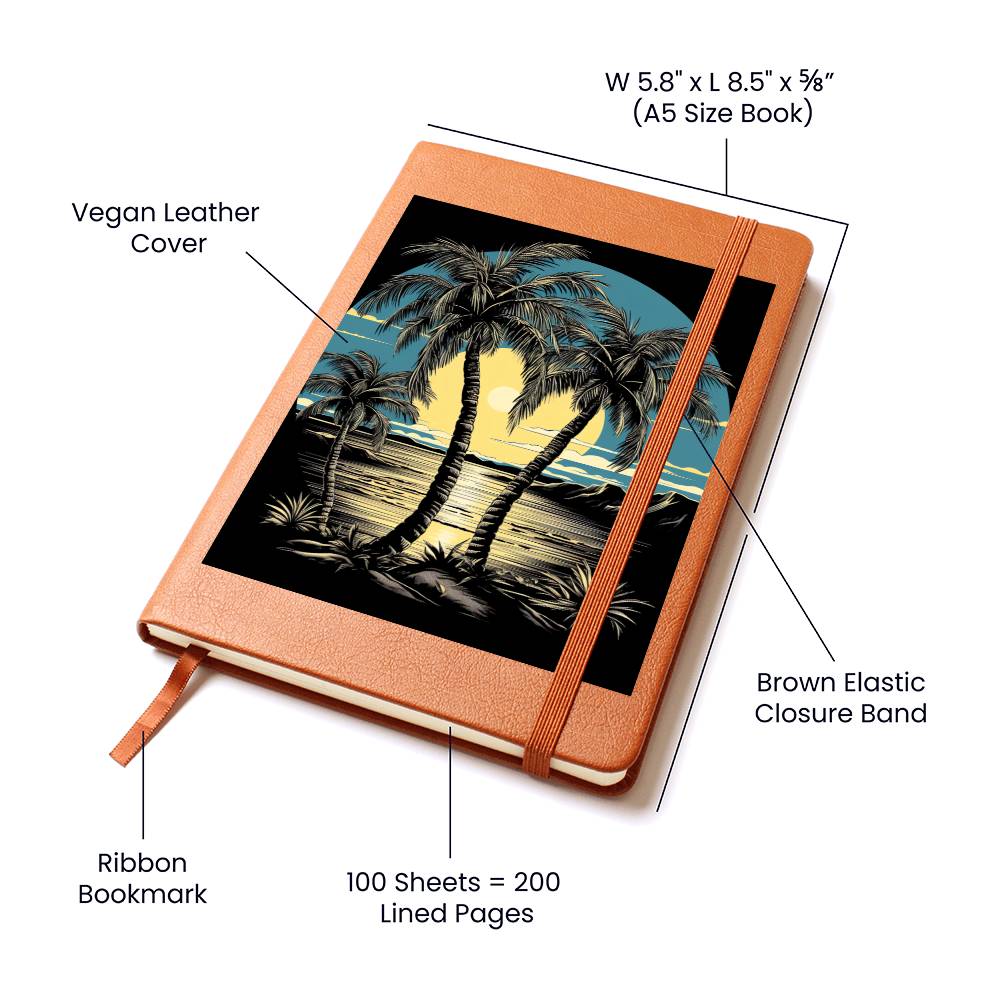 Minimalist BOHO Art 002 - Vegan Leather Journal