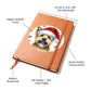 Christmas Dog - Norwich Terrier - Vegan Leather Journal