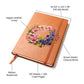 Floral Flower Wreath 100 - Vegan Leather Journal