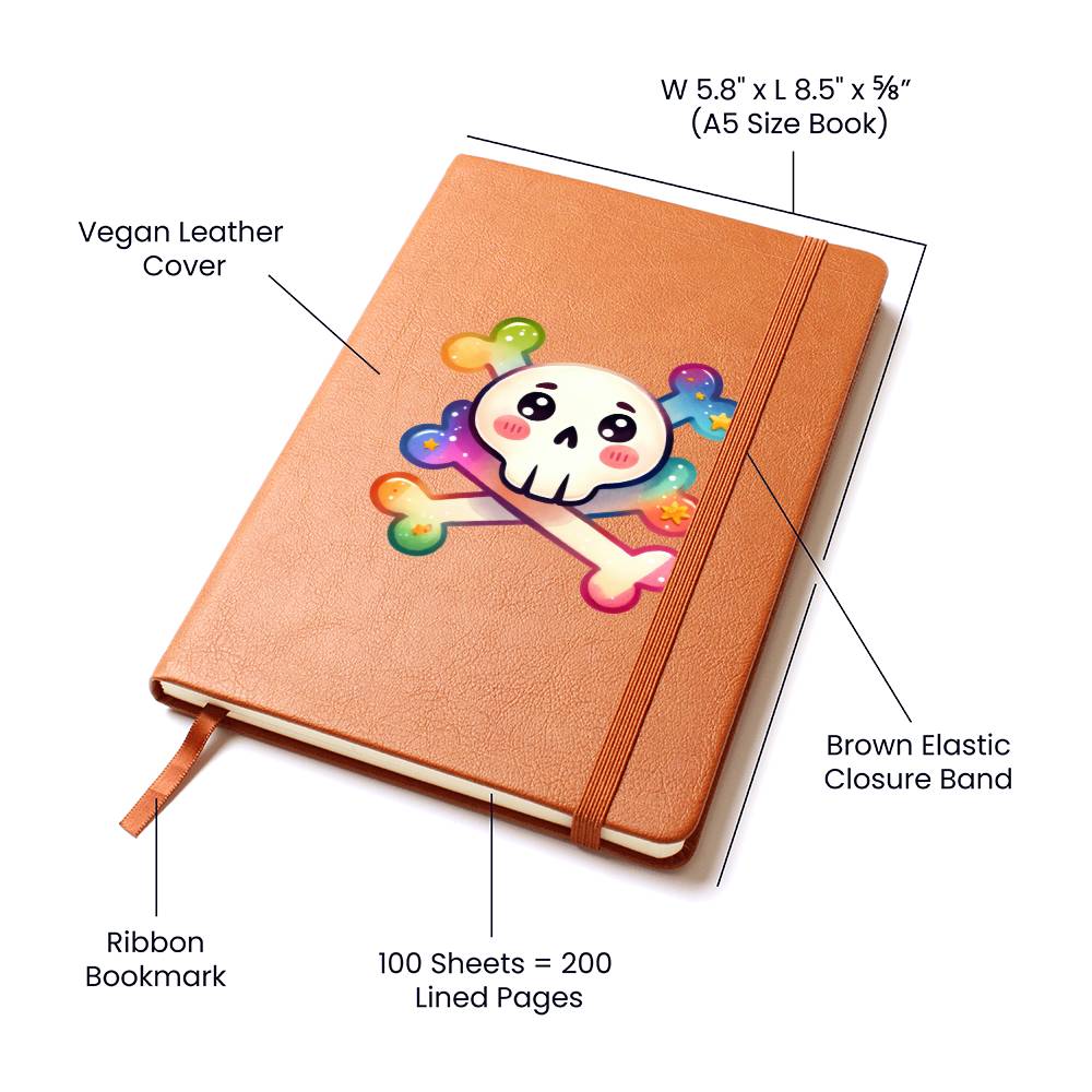 Cute Halloween Sticker 073 - Vegan Leather Journal