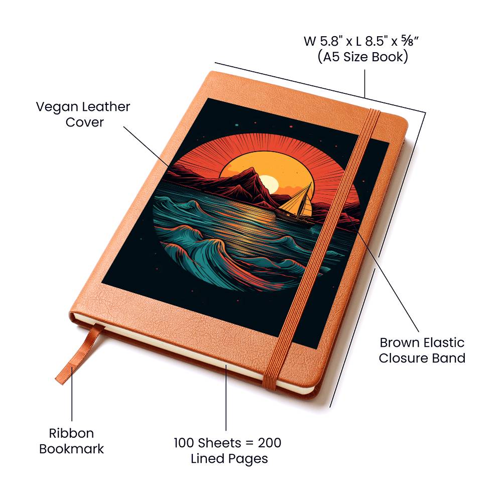 Minimalist BOHO Art 086 - Vegan Leather Journal