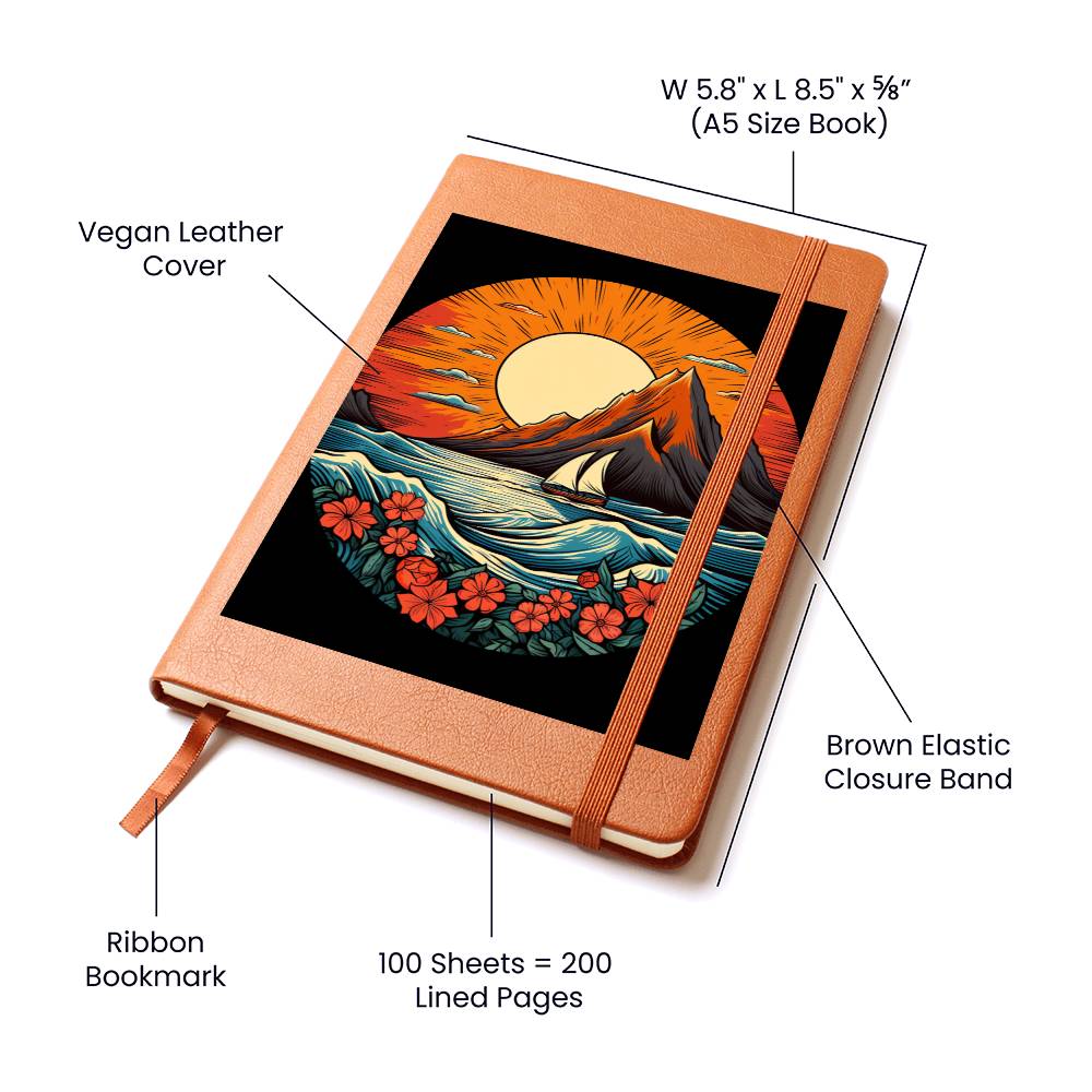 Minimalist BOHO Art 084 - Vegan Leather Journal