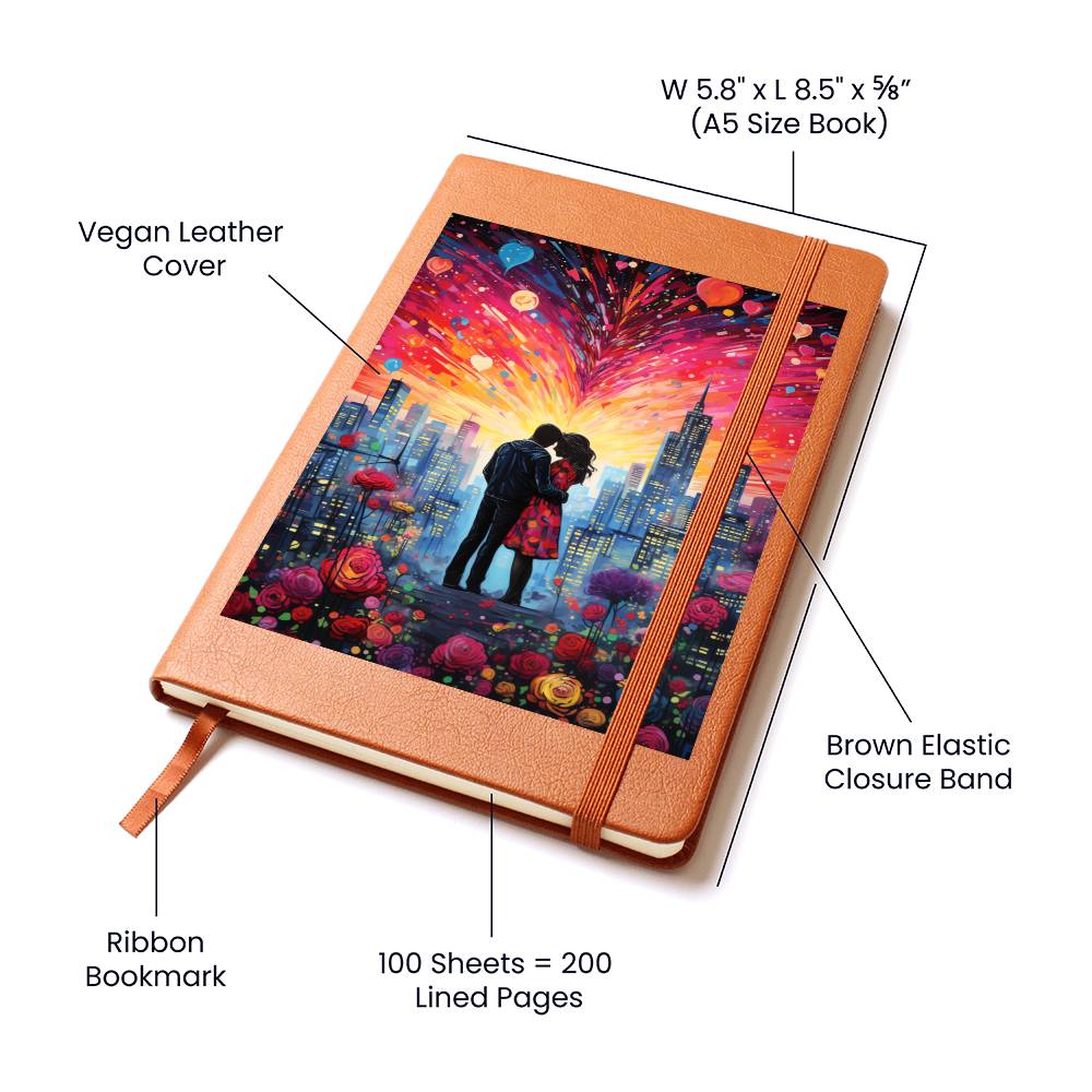 Valentine's Day Art 305 - Vegan Leather Journal