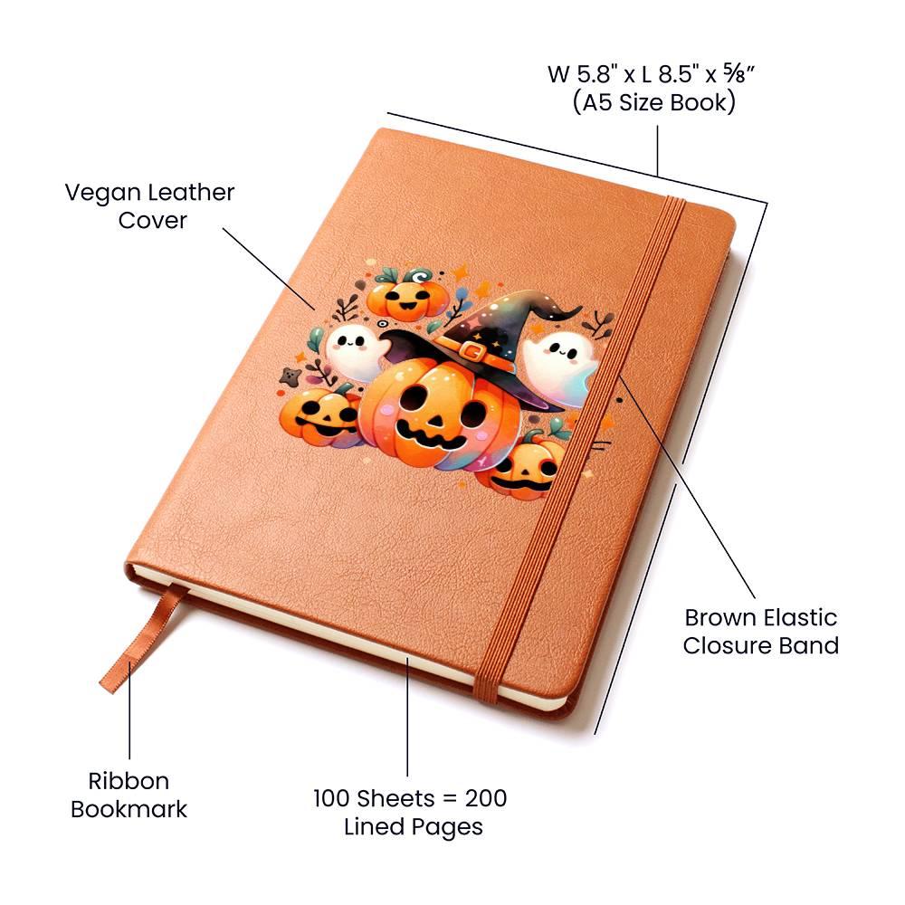 Cute Halloween Sticker 023 - Vegan Leather Journal