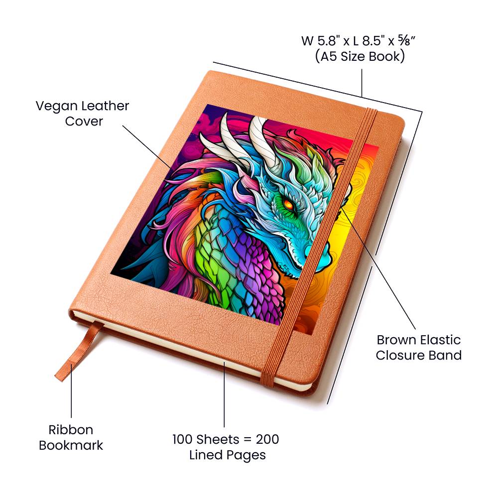 Majestic Dragon 013 - Vegan Leather Journal