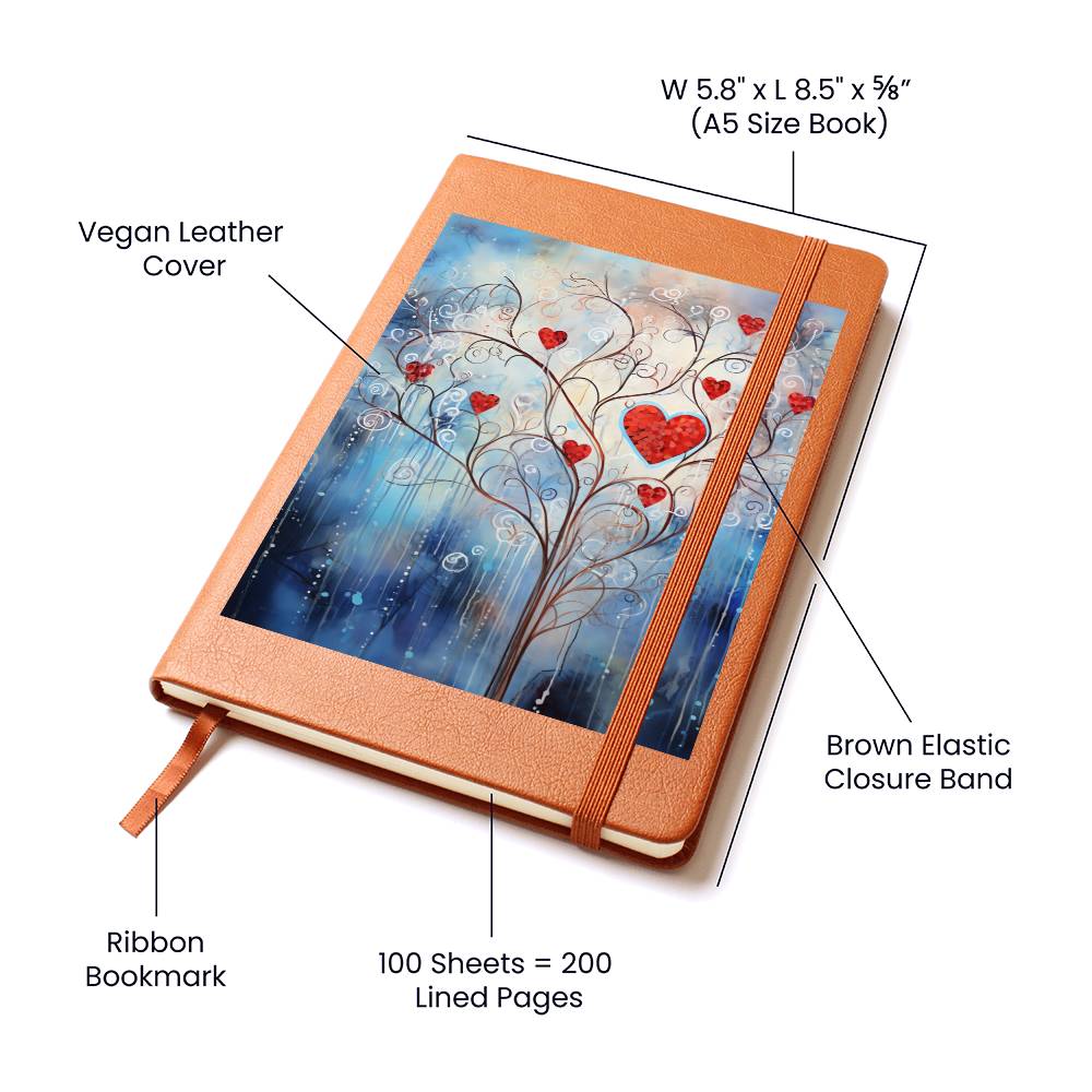 Valentine's Day Art 390 - Vegan Leather Journal